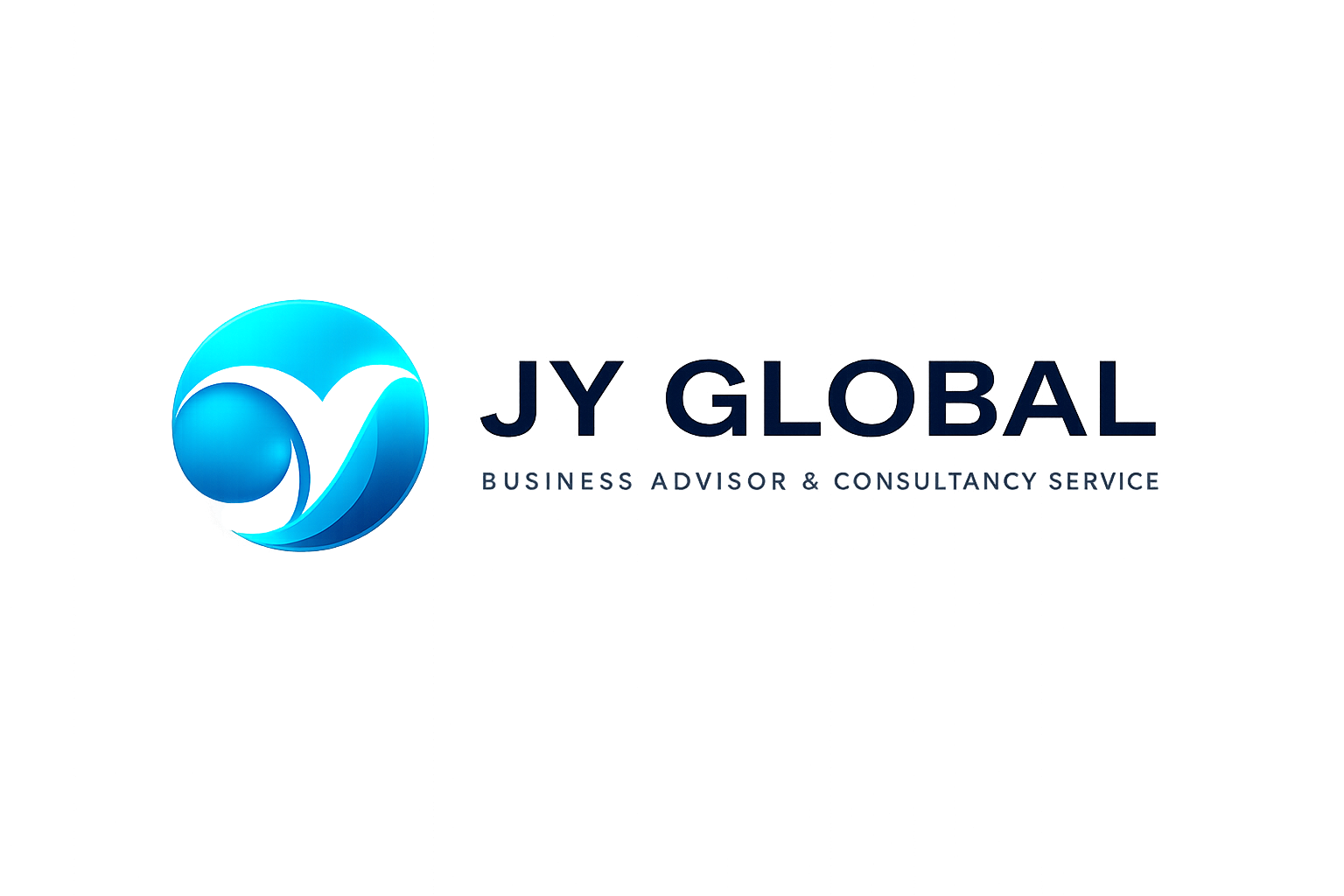 JY Global horizontal logo on white surface